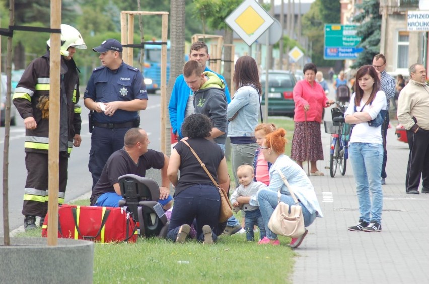 Zderzenie samochodów na ul. 17 stycznia w Zbąszyniu