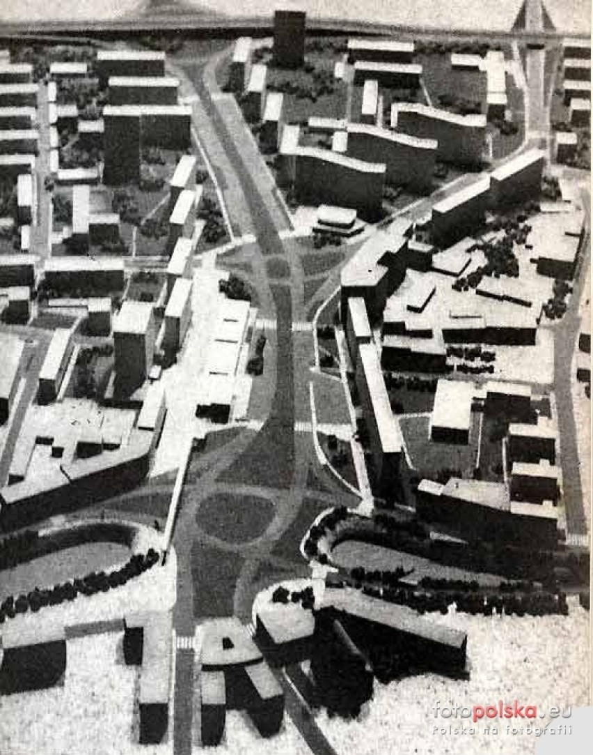 Lata 1955-1963. Jedna z koncepcji urbanistycznych...