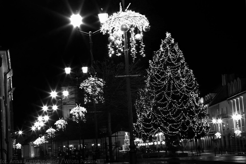 Świąteczne iluminacje Białystok 2018. Zobaczcie oświetlone przedświątecznie miasto [ZDJĘCIA]