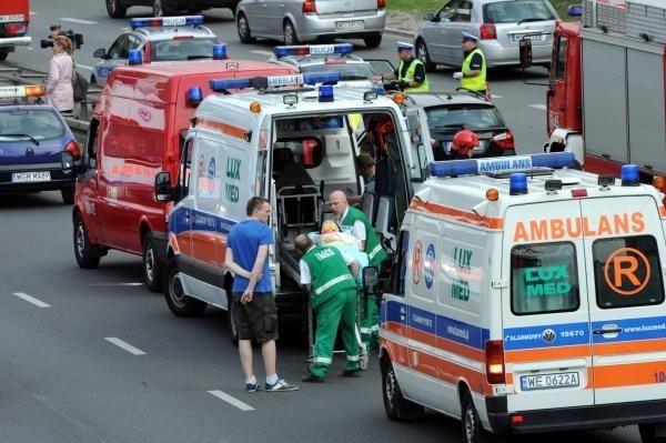 Wypadek na moście Gdańskim. 3 osoby ranne