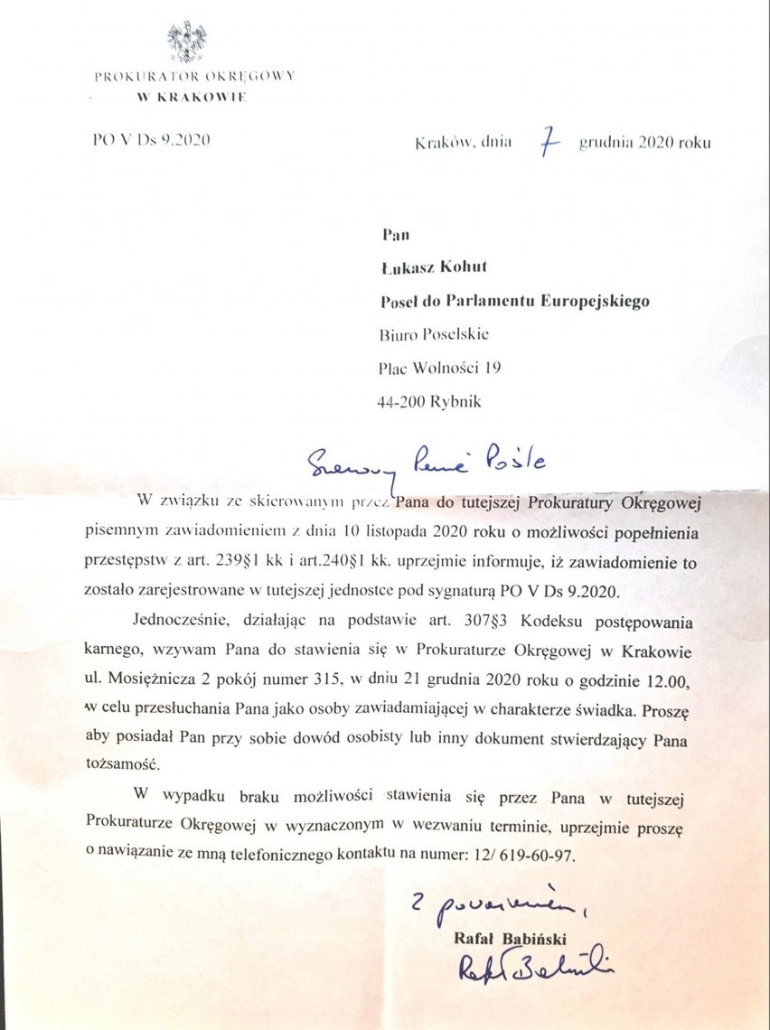 Europoseł zawiadomił prokuraturę po reportażu o kard. Dziwiszu. Będzie zeznawał w Krakowie