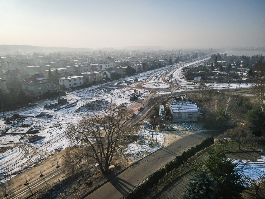 Rondo Wolińska Szybowników w Lesznie. Zdjęcia z 12 stycznia 2022