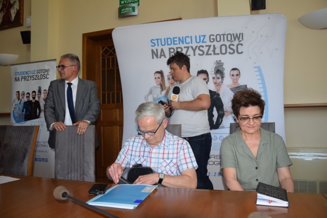 Konferencja prasowa na Uniwersytecie Zielonogórskim w sprawie naboru na studia 2019/2020 - Zielona Góra - 3 czerwca 2019