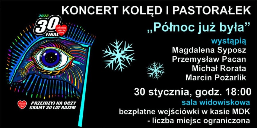 WOŚP 2022: MDK w Radomsku zaprasza na koncert kolęd i pastorałek