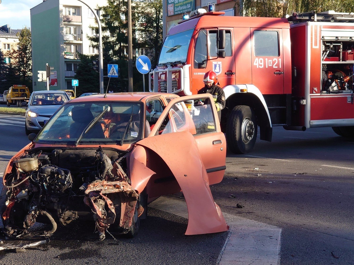 Nowy Targ. Poważny wypadek motocyklisty. Zderzył się z