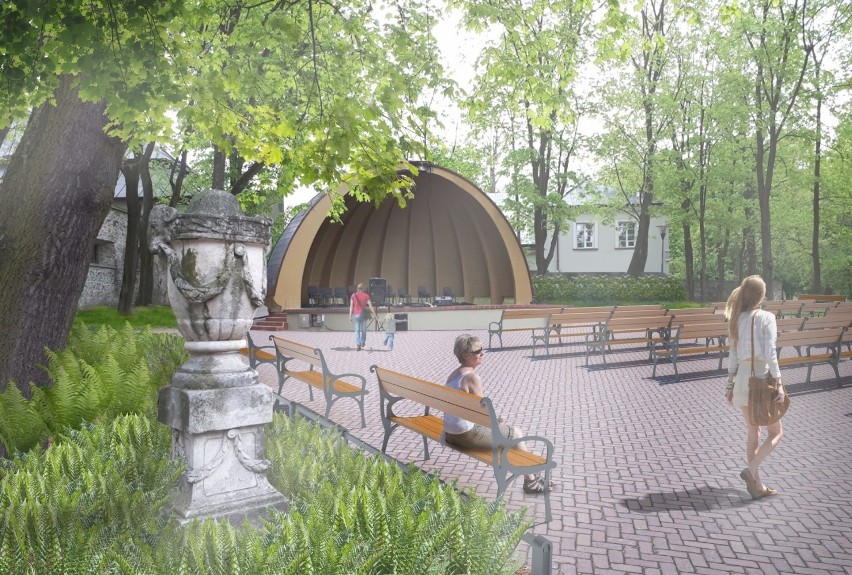 Park miejski w Kielcach będzie jak nowy. Rewitalizację zaczną od zieleni, zmieni się też wygląd stawu (WIZUALIZACJE)