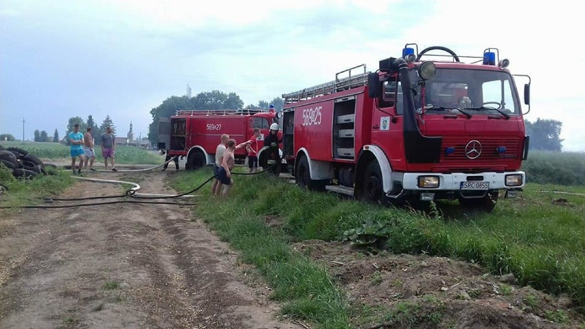 Strażacy gasili pożar altany w Pietrowicach Wielkich