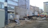 Przebudowa centrum Katowic: na rynku pojawiły się dwie nowe betonowe ściany ZDJĘCIA