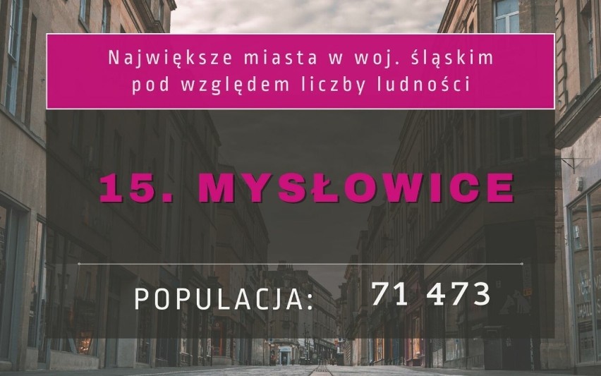 Te miasta w Śląskiem są największe pod względem liczby ludności. Sprawdź TOP 15. Tutaj mieszka najwięcej ludzi!