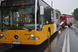 Stłuczka autobusu miejskiego z samochodem dostawczym na ul. Kilińskiego. Ranny kierowca autobusu [FOTO]