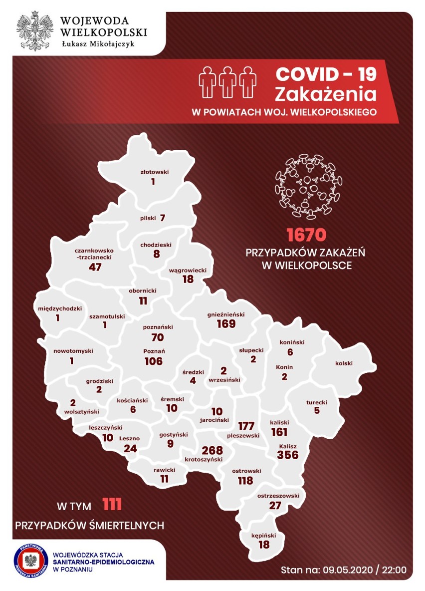 Koronawirus: W Polsce 345 nowych przypadków. Na szczęście nie w powiecie chodzieskim
