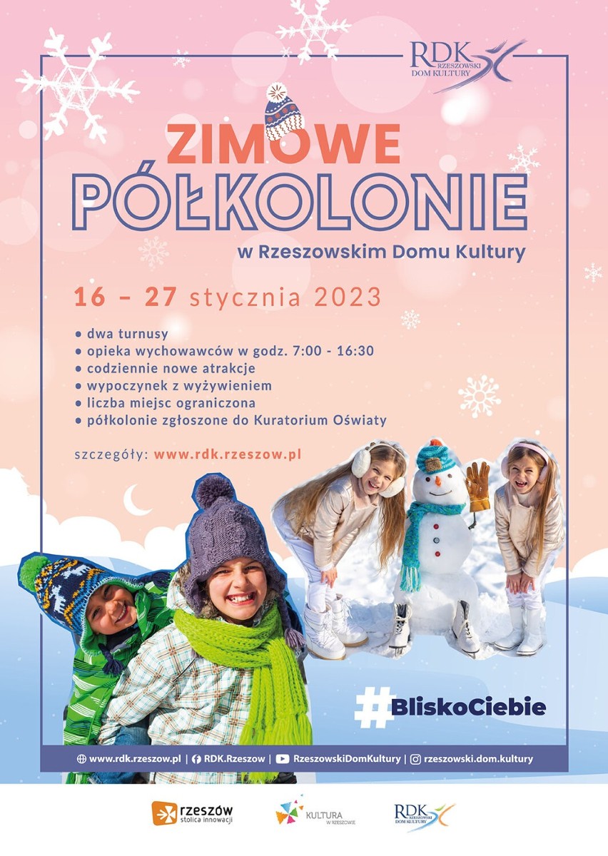 Rzeszowski Dom Kultury zaprasza dzieci do udziału w zimowych...