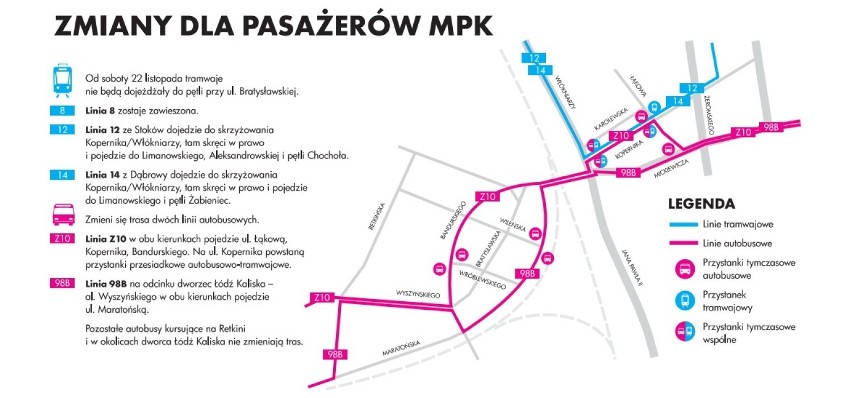 Trasa W-Z Retkinia. Od 22 listopada rusza remont torowiska na ul. Bratysławskiej.
