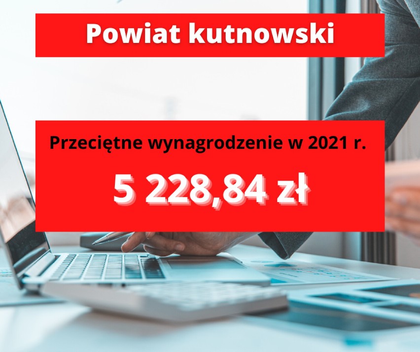 Przeciętne miesięczne wynagrodzenie brutto w 2021 roku (bez...