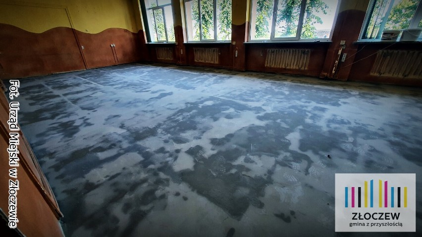 Trwa generalny remont w Zespole Szkolno-Przedszkolnym w Złoczewie. Zobacz postępy prowadzonych prac ZDJĘCIA