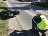 Wypadek na ul. Szubińskiej w Bydgoszczy. Motocyklista trafił do szpitala