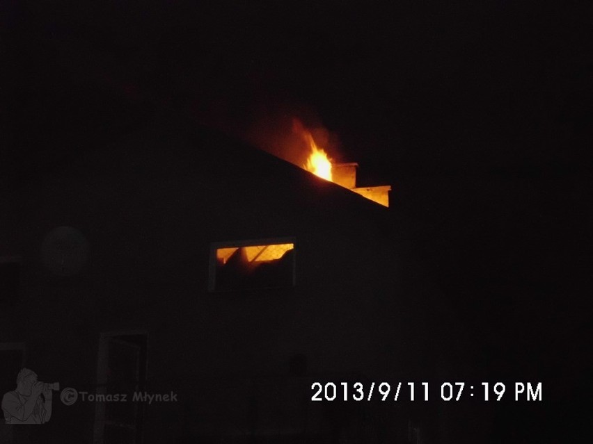 Pożar domu w Osieku nad Wisłą