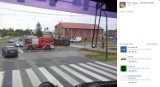 Wypadek na skrzyżowaniu ul. Kazimierza Wielkiego z Toruńską w Bydgoszczy