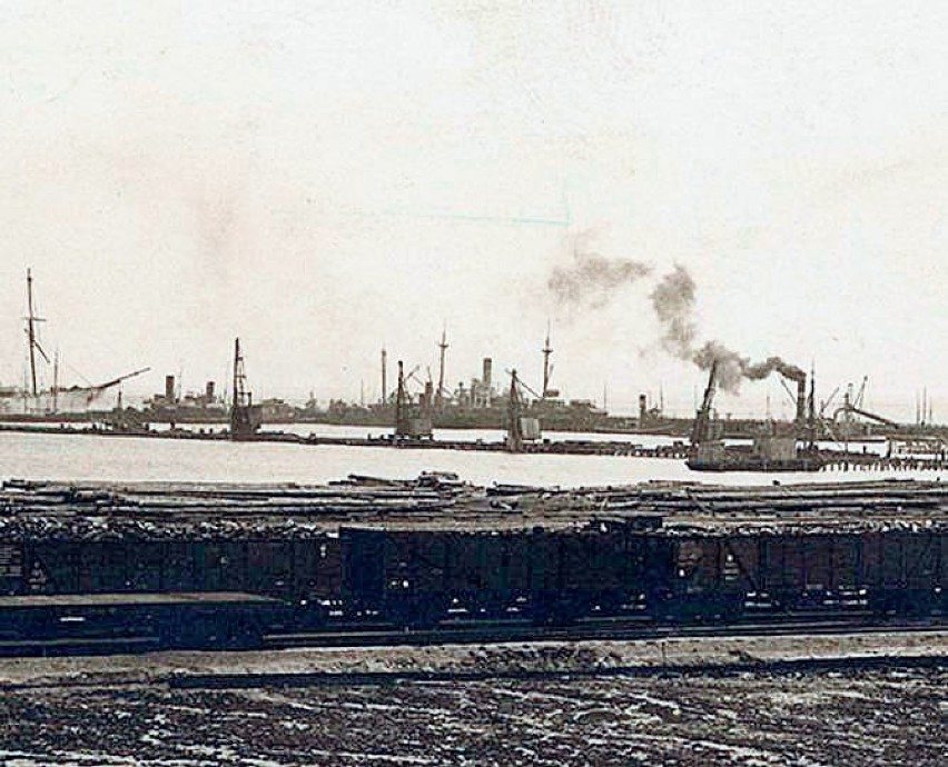 Widok od strony Oksywia na port tymczasowy. 1925 rok.