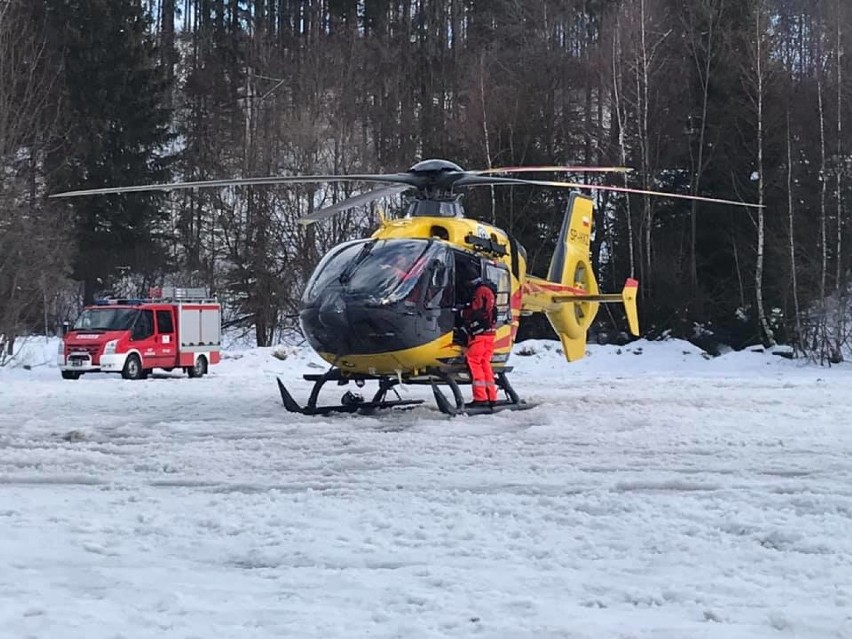 Groźny wypadek narciarza w Zwardoniu