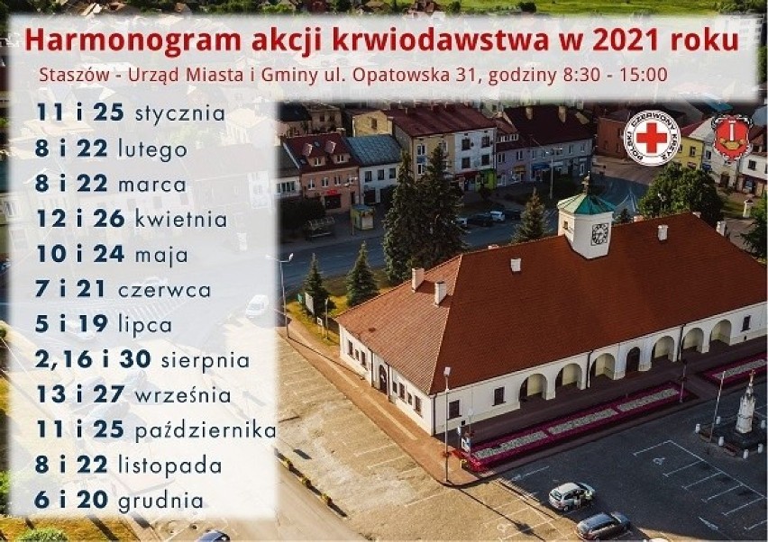 Akcja krwiodawstwa w staszowskim urzędzie. Prawie 20 litrów krwi trafiło do Regionalnego Centrum Krwiodawstwa i Krwiolecznictwa w Kielcach