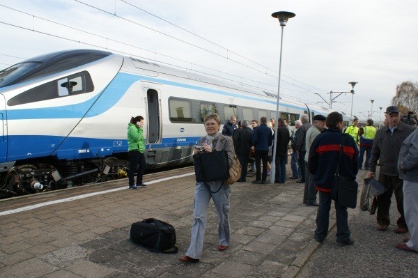 Konin. Pendolino - szybki pociąg dojechał przed czasem