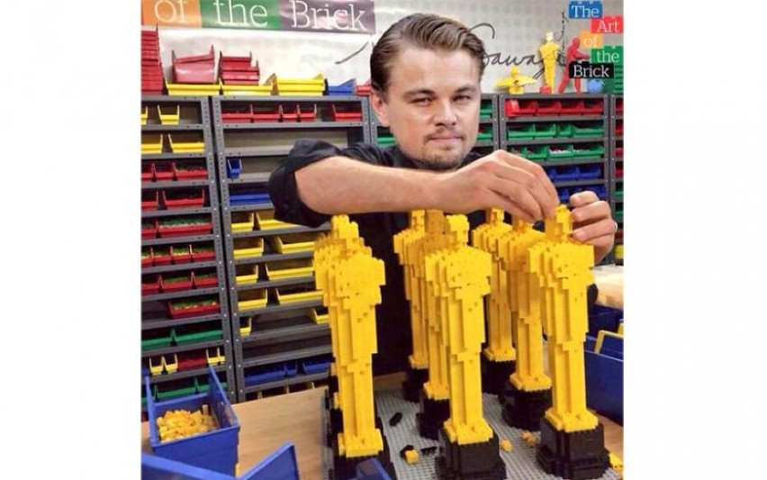 Oscary 2015: Leonardo rozdaje statuetki z lego