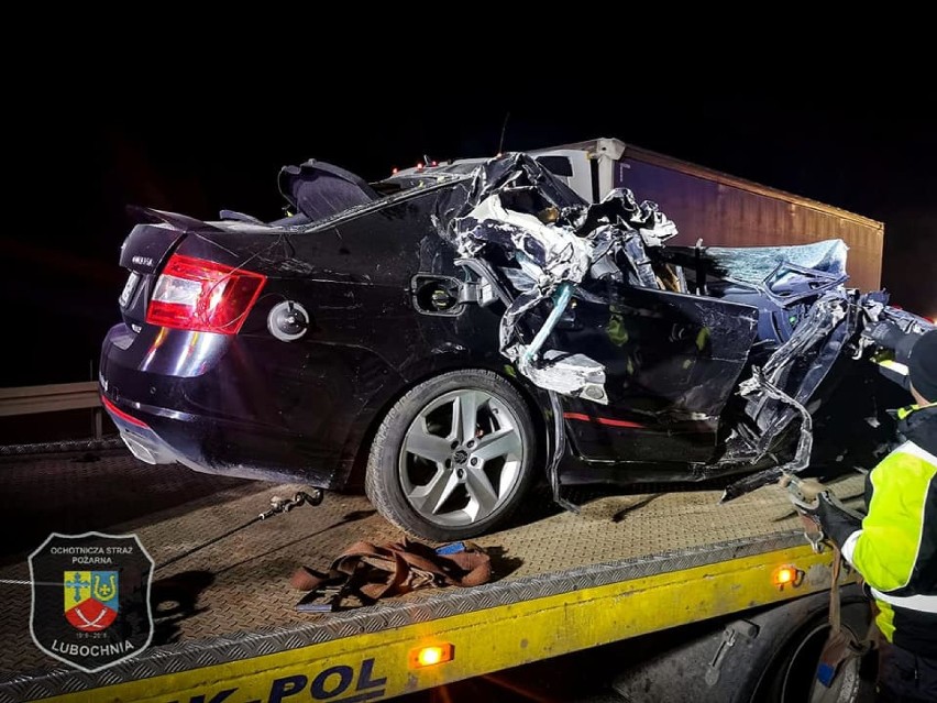 Wypadek w Jakubowie na drodze S8 koło Tomaszowa Maz. Zablokowany ruch w kierunku Warszawy