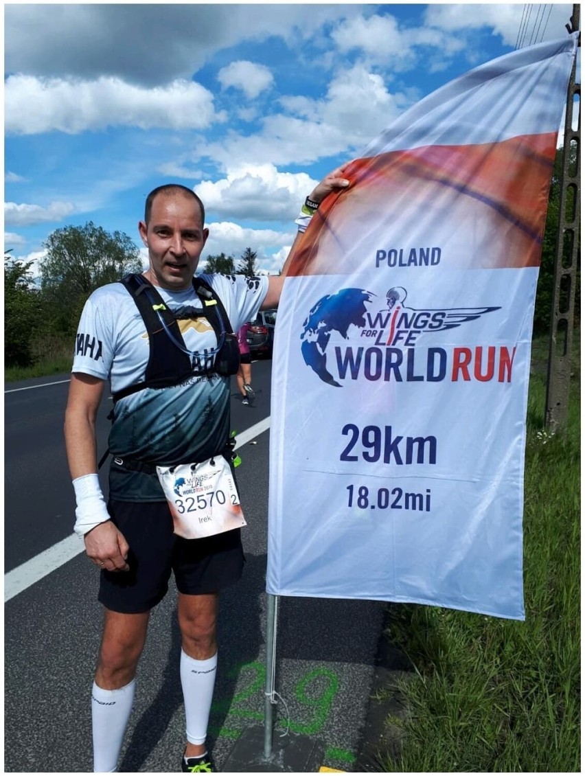 Irek Rewers z Chodzieży przebiegł ponad 26 km na Wings for Life