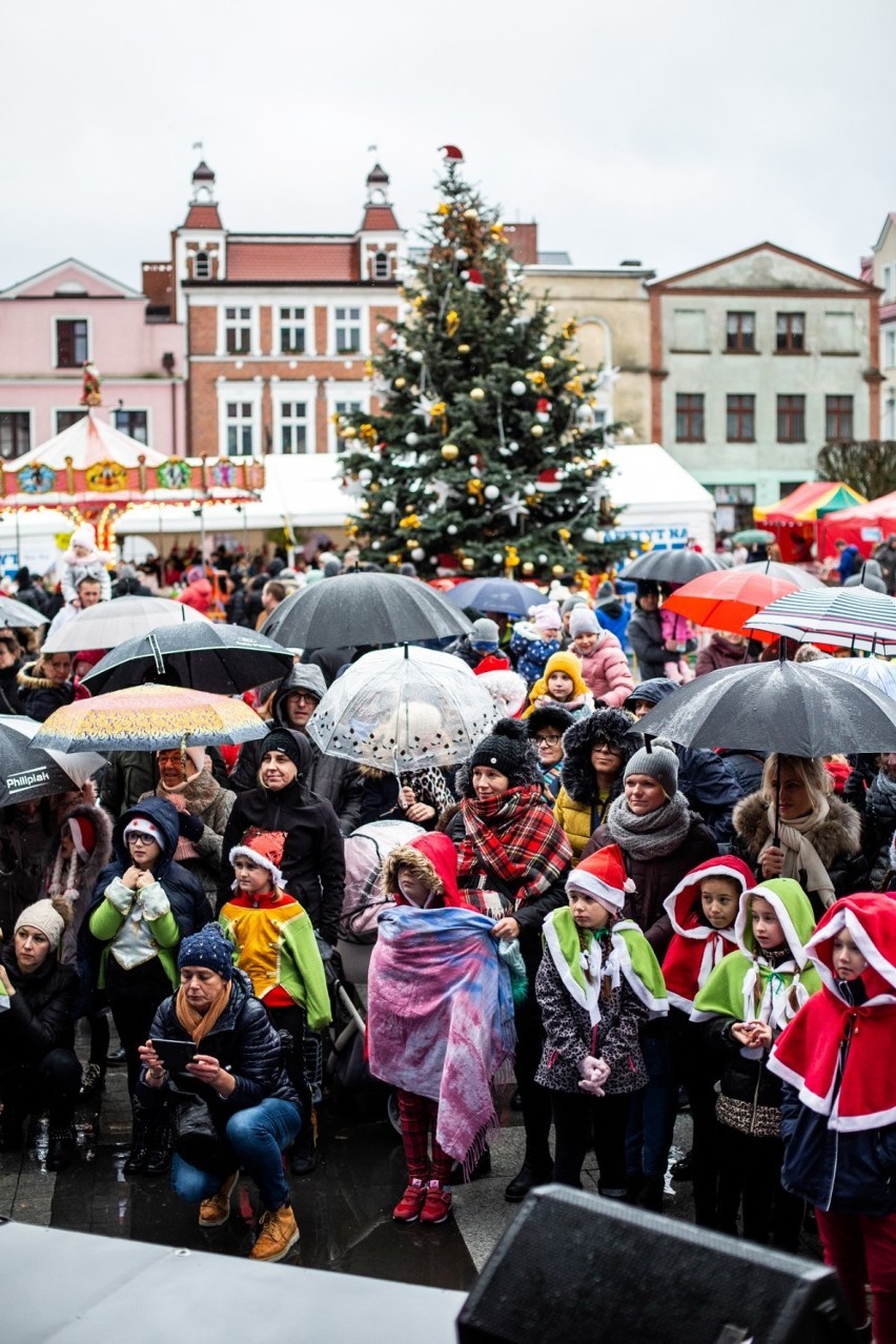 Krzywka choinka w Pucku w końcu ze światełkami - oficjalne odpalenie choinki w Pucku