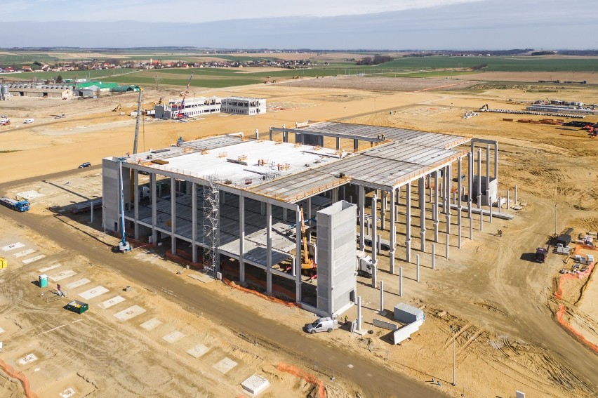 Budowa zakładu Umicore w Nysie w marcu 2020 roku.