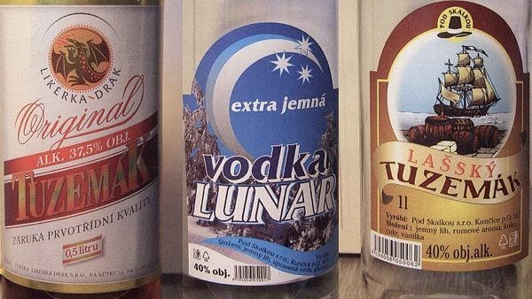 Zobacz etykiety zabójczych alkoholi z Czech