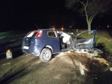 Tragiczny wypadek na drodze krajowej nr 11 w Ludwinie. Czołowe zderzenie 2 pojazdów. 1 osoba nie żyje, 3 trafiły do szpitala