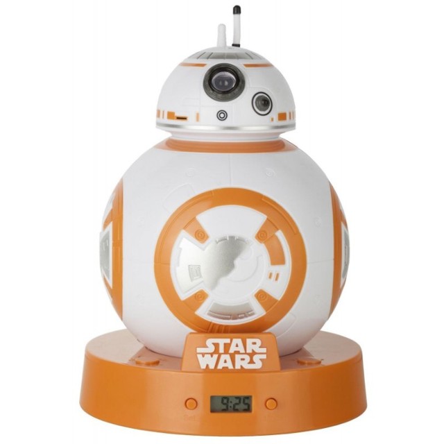 Budzik Star Wars BB-8 wydaje oryginalne dźwięki, rodem z VII odsłony Gwiezdnych Wojen: „Przebudzenie Mocy”. posiada projektor, dzięki któremu będzie wyświetlał aktualną godzinę na ścianie.

(149 zł, toys4boys.pl)